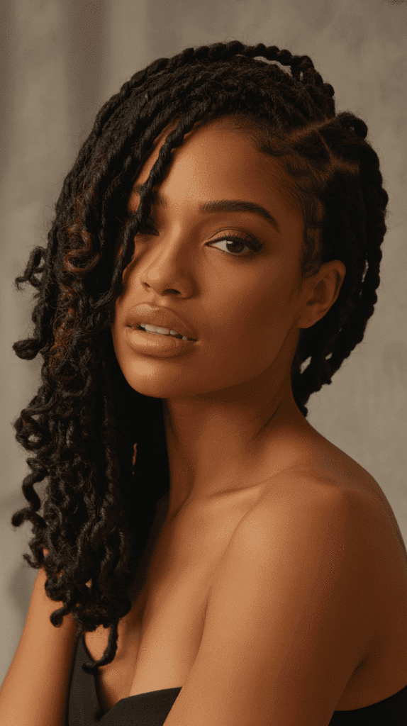30 Trendy 2025 Braided Hairstyles for Black Women 25 Side-Swept Braided Styles for Asymmetry