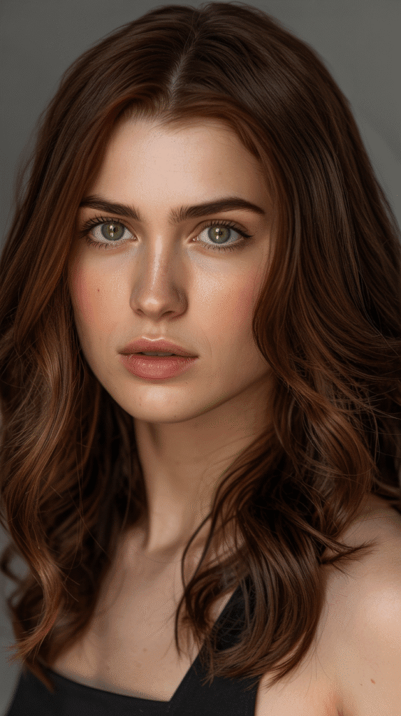 30 Gorgeous Hair Colors for Brown Hair and Green Eyes You'll Love 2 Rich Mahogany Brown