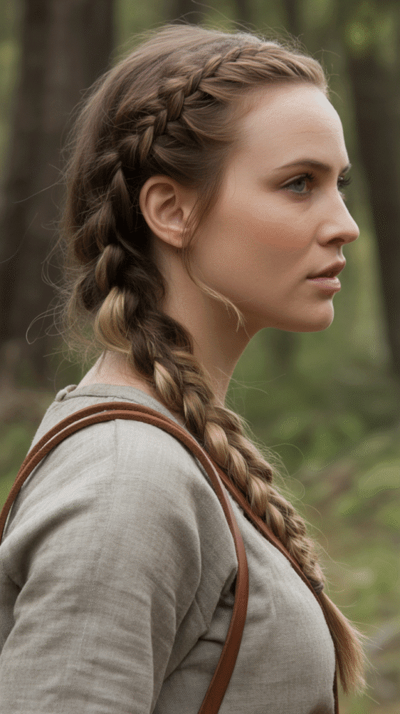 30 Elegant Elf Hairstyles for Long Hair Straight Out of a Fairytale 5  Elven Warrior Side Braid
