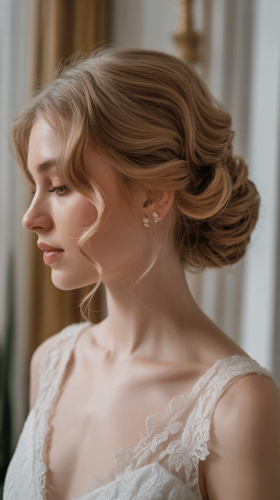 27 Elegant Whimsical Updo Hairstyles to Elevate Your Look 15 Romantic Chignon with Face-Framing Pieces