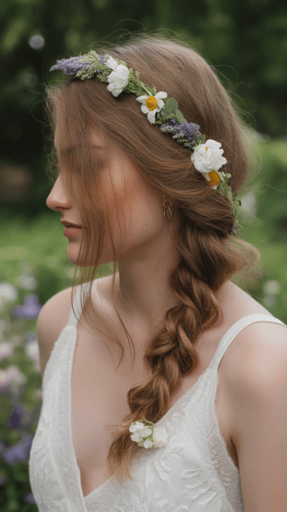 25 Easy Whimsical Hairstyles You Can Create in Minutes 25 Fairy Garden Side Sweep