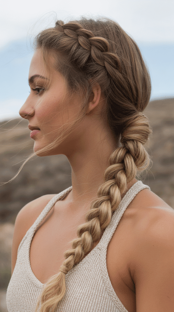 25 Easy Whimsical Hairstyles You Can Create in Minutes 13 Bohemian Rope Braid Ponytail