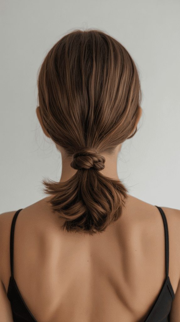 27 Elegant Whimsical Updo Hairstyles to Elevate Your Look 12 Sleek Low Ponytail Twist