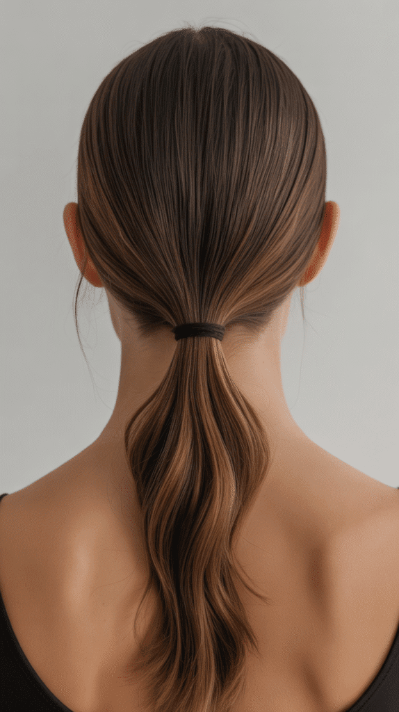 28 Enchanting Whimsical Hairstyles for Long Hair Perfect for Any Occasion 21 Sleek Low Ponytail