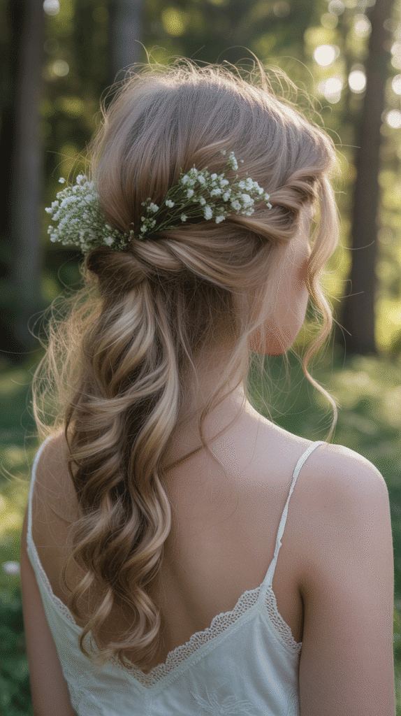 25 Easy Whimsical Hairstyles You Can Create in Minutes 3 Fairy Tale Half-Up Twist
