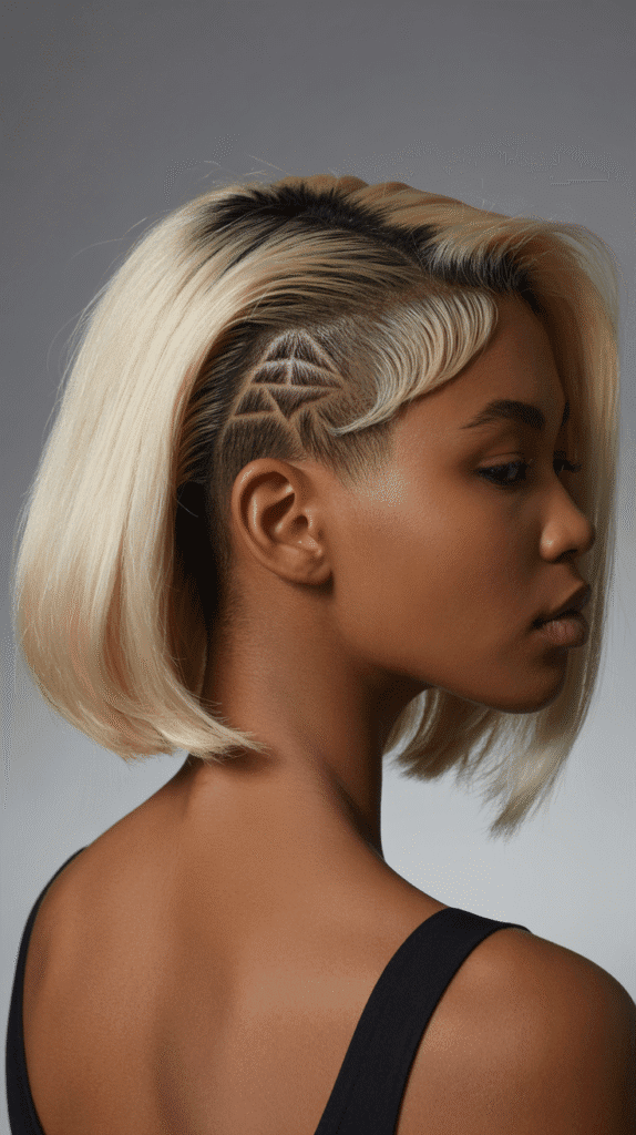 30 Fabulous Blonde Bob Hairstyles for Black Women You'll Love 29 Sleek Blonde Bob with Undercut Design