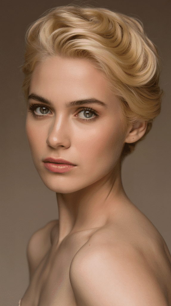 26 Flattering Hair Colors for Pale Skin with Green Eyes That Turn Heads 13 Champagne Blonde: Soft Neutral Elegance