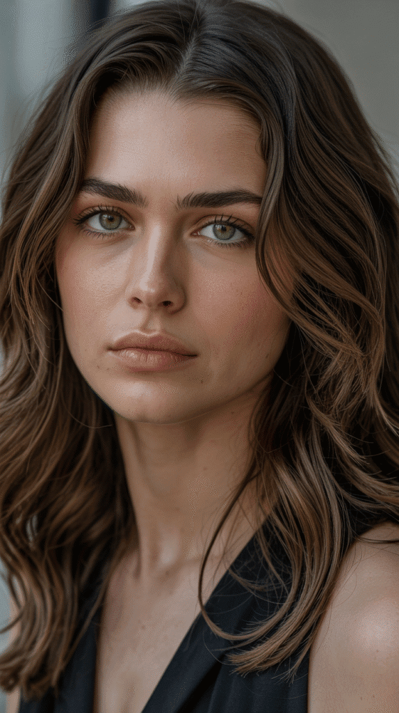 30 Gorgeous Hair Colors for Brown Hair and Green Eyes You'll Love 25  Smoky Brown