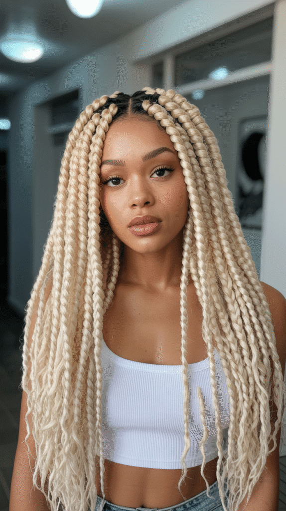 25 Chic Blonde Weave Hairstyles for Black Women This Season 18 Champagne Blonde Crochet Braids