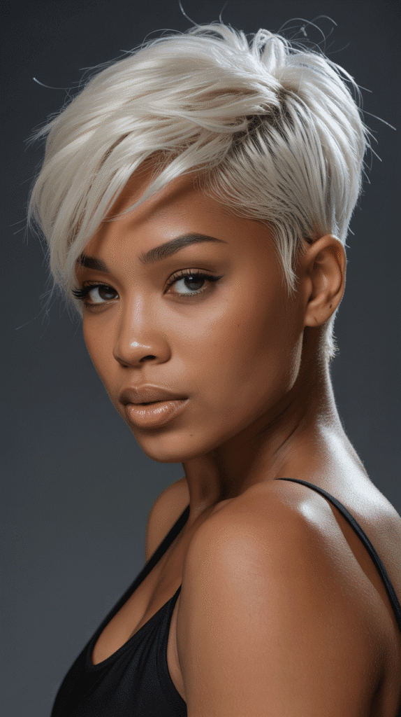 25 Chic Blonde Weave Hairstyles for Black Women This Season 2 Platinum Blonde Pixie Cut