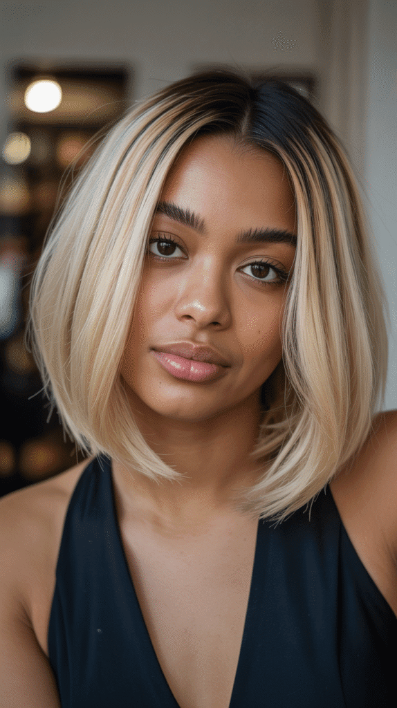 30 Fabulous Blonde Bob Hairstyles for Black Women You'll Love 20 Blonde Bob with Peek-A-Boo Highlights