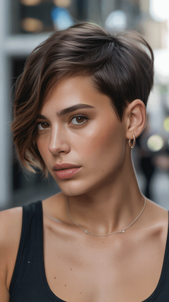 30 Trendy 90s Short Hairstyles to Try 29 The Pixie with Long Bangs