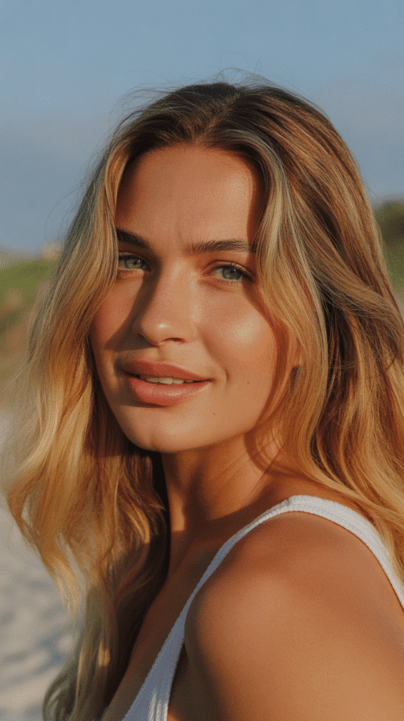 26 Flattering Hair Colors for Pale Skin with Green Eyes That Turn Heads 7 Honey Blonde: Warm Golden Radiance