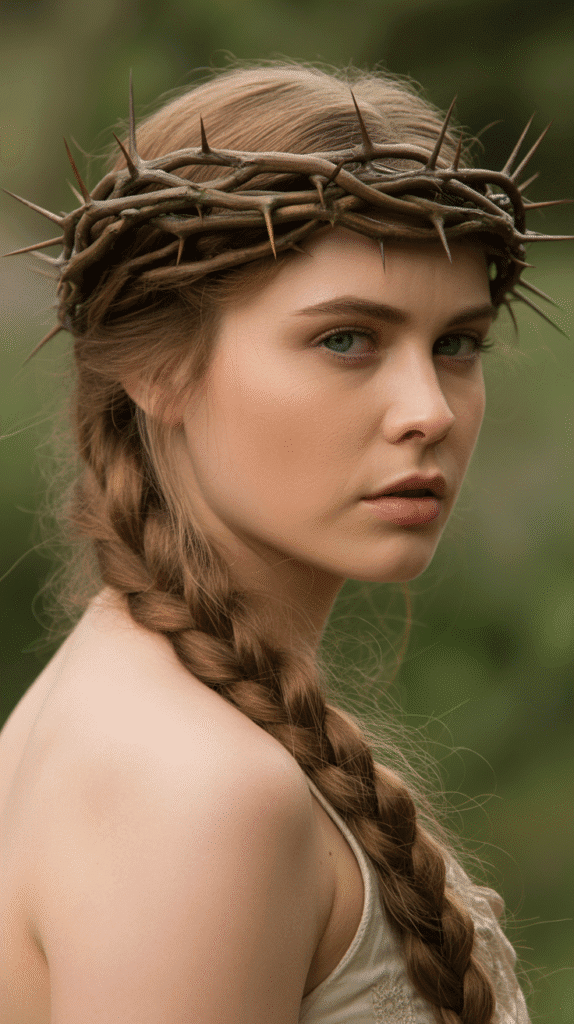 30 Elegant Elf Hairstyles for Long Hair Straight Out of a Fairytale 30  Crown of Thorns Braid