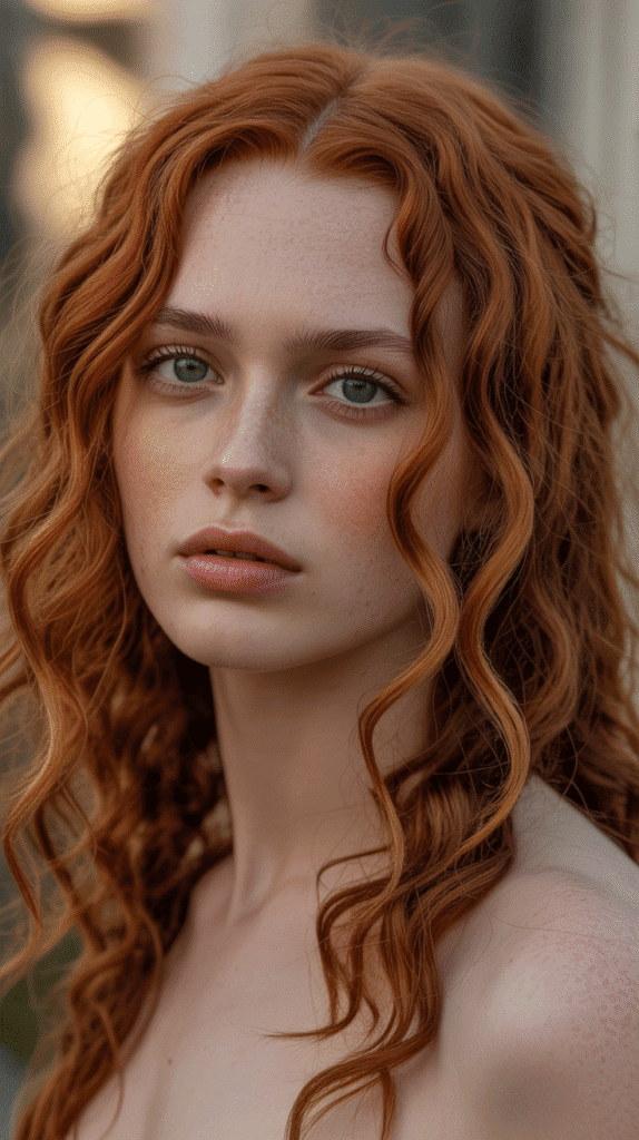 26 Flattering Hair Colors for Pale Skin with Green Eyes That Turn Heads 3 Copper Penny: Vibrant Red-Orange Brilliance
