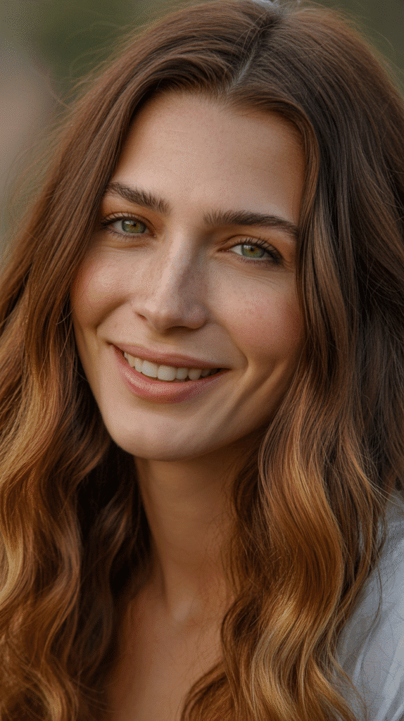 26 Flattering Hair Colors for Pale Skin with Green Eyes That Turn Heads 20 Warm Brunette: Rich Brown with Golden Undertones