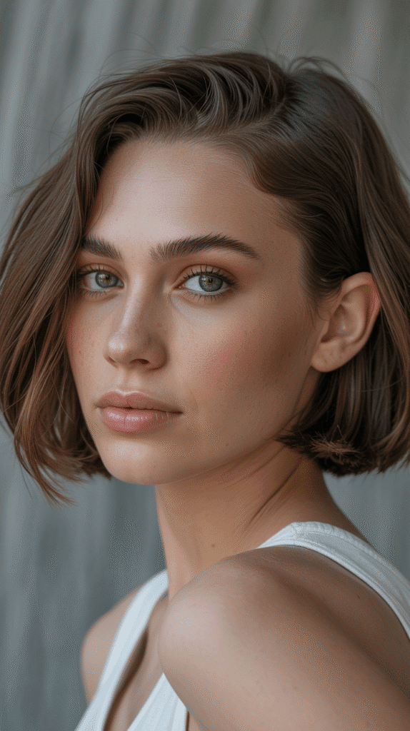 25 Stunning Hair Colors for Blue-Green Eyes That Enhance Your Look 5  Ash Brown