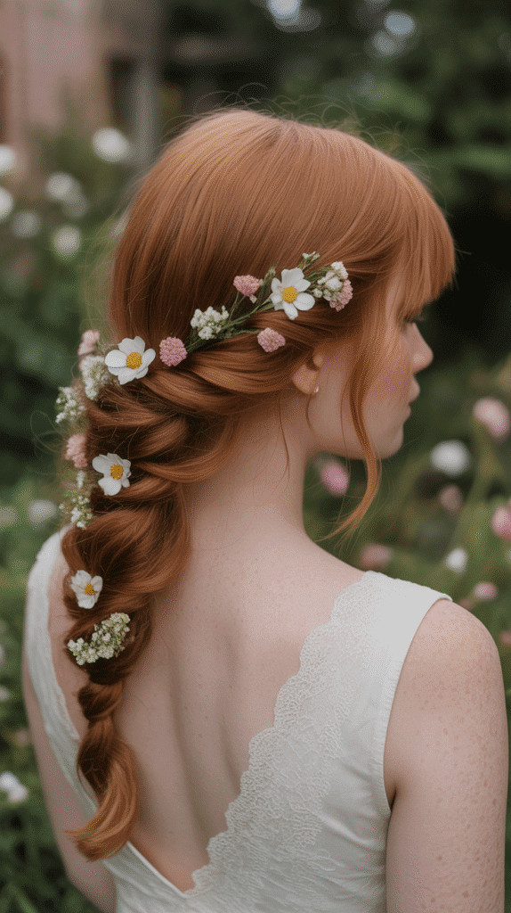 26 Stunning Whimsical Half-Up Hairstyles Perfect for Everyday Magic 7 Floral Accessorized Half-Up