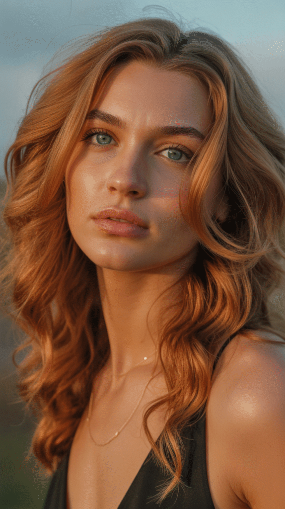 25 Stunning Hair Colors for Blue-Green Eyes That Enhance Your Look 18 Copper Blonde