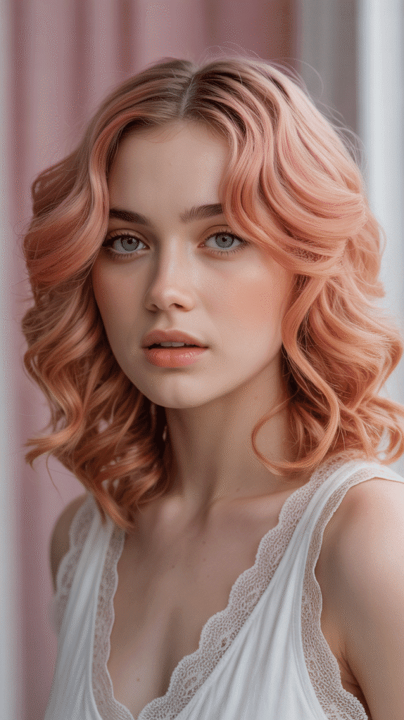 25 Stunning Hair Colors for Blue-Green Eyes That Enhance Your Look 12  Rose Gold