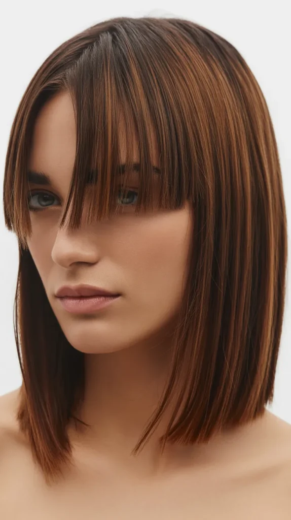 Long Bob with Choppy Micro Fringe