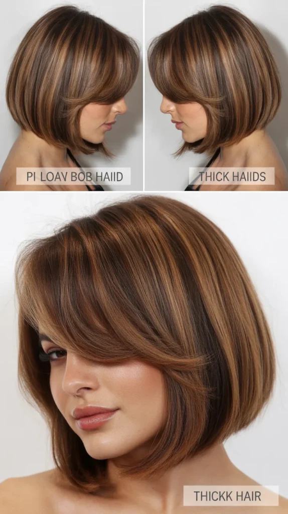 Polished Long Bob with Side-Swept Bangs
