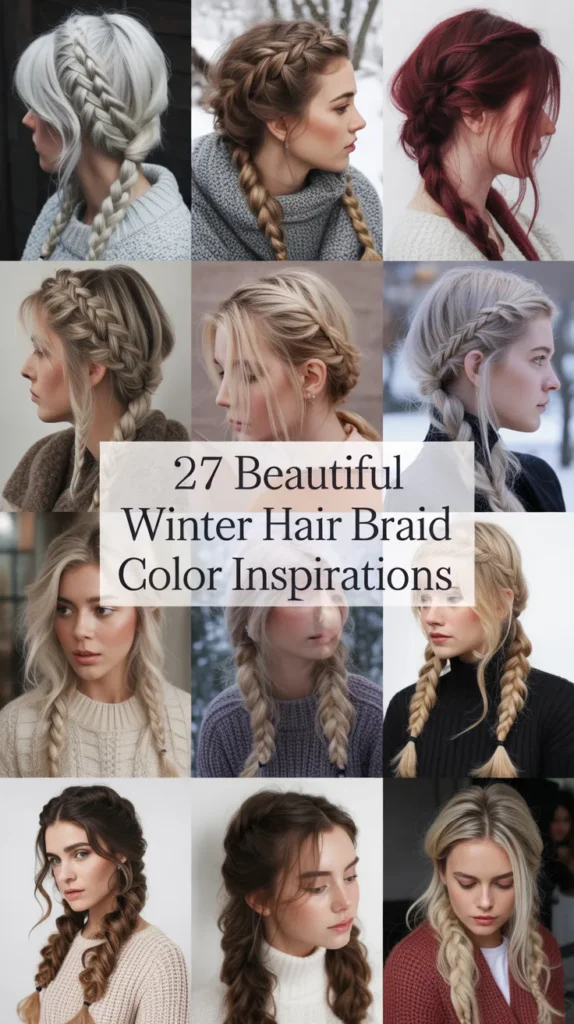 27 Beautiful Winter Hair Braid Color Inspirations