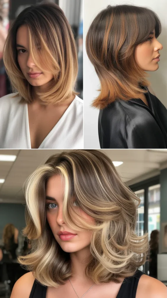 Layered Long Bob with Ombre