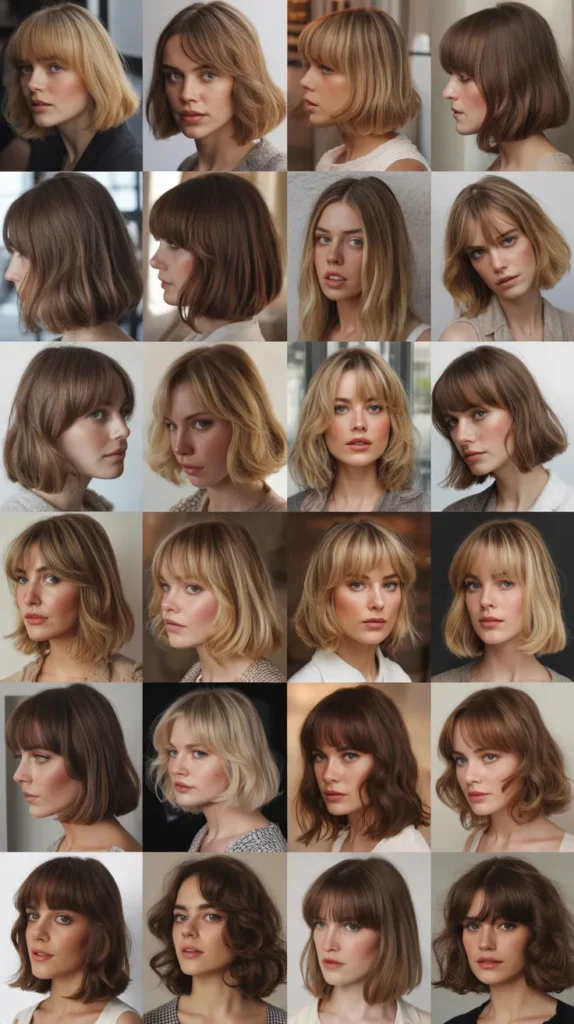 26 Gorgeous Long Bob with Curtain Bangs French Look