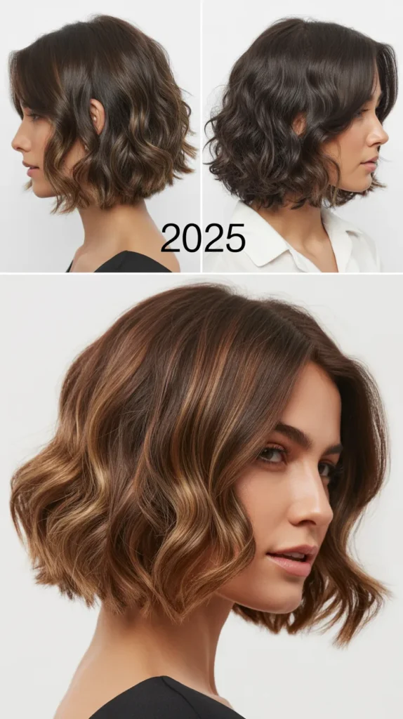 Textured Wavy Long Bob