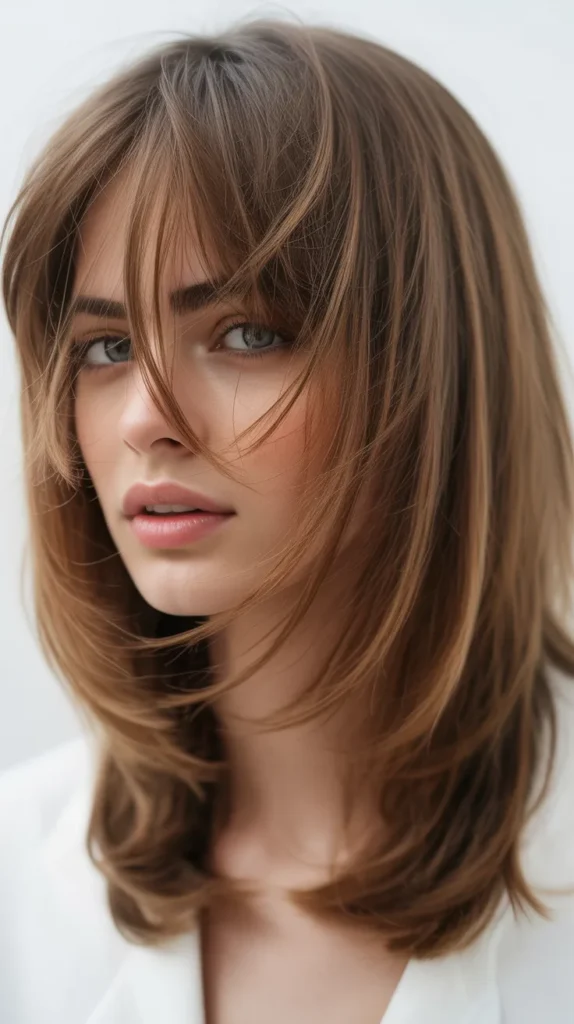 Tousled Long Bob with Broken Bangs