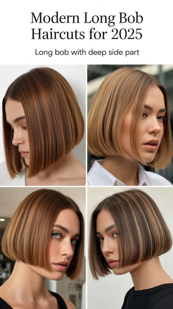 Long Bob with Deep Side Part