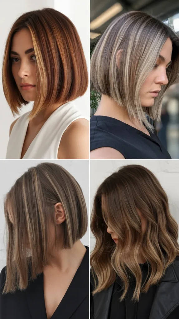 Long Bob with Babylights and Lowlights