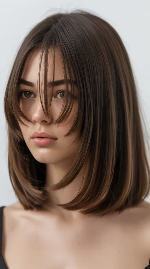 Long Bob with Korean-Style Air Bangs