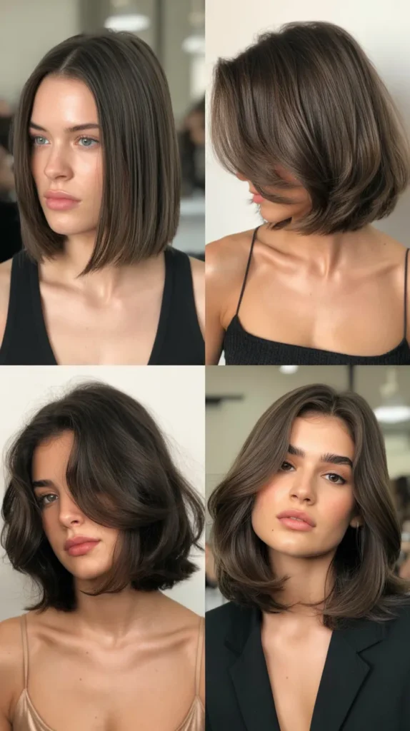 Layered Long Bob for Oval Faces