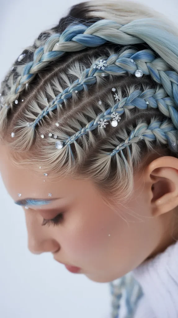  Diagonal Cornrow Design