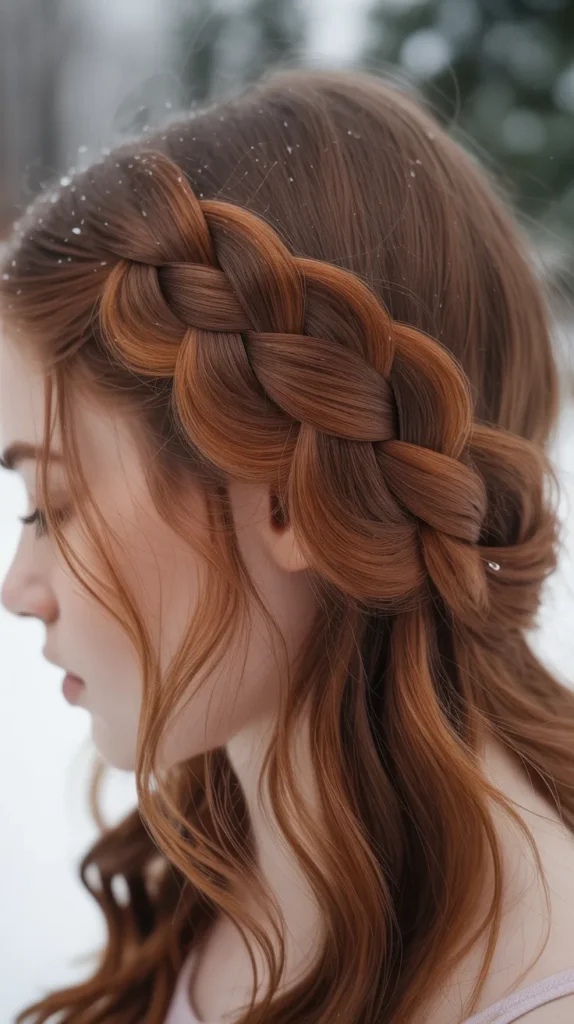 Lace Braid with Chestnut Brown