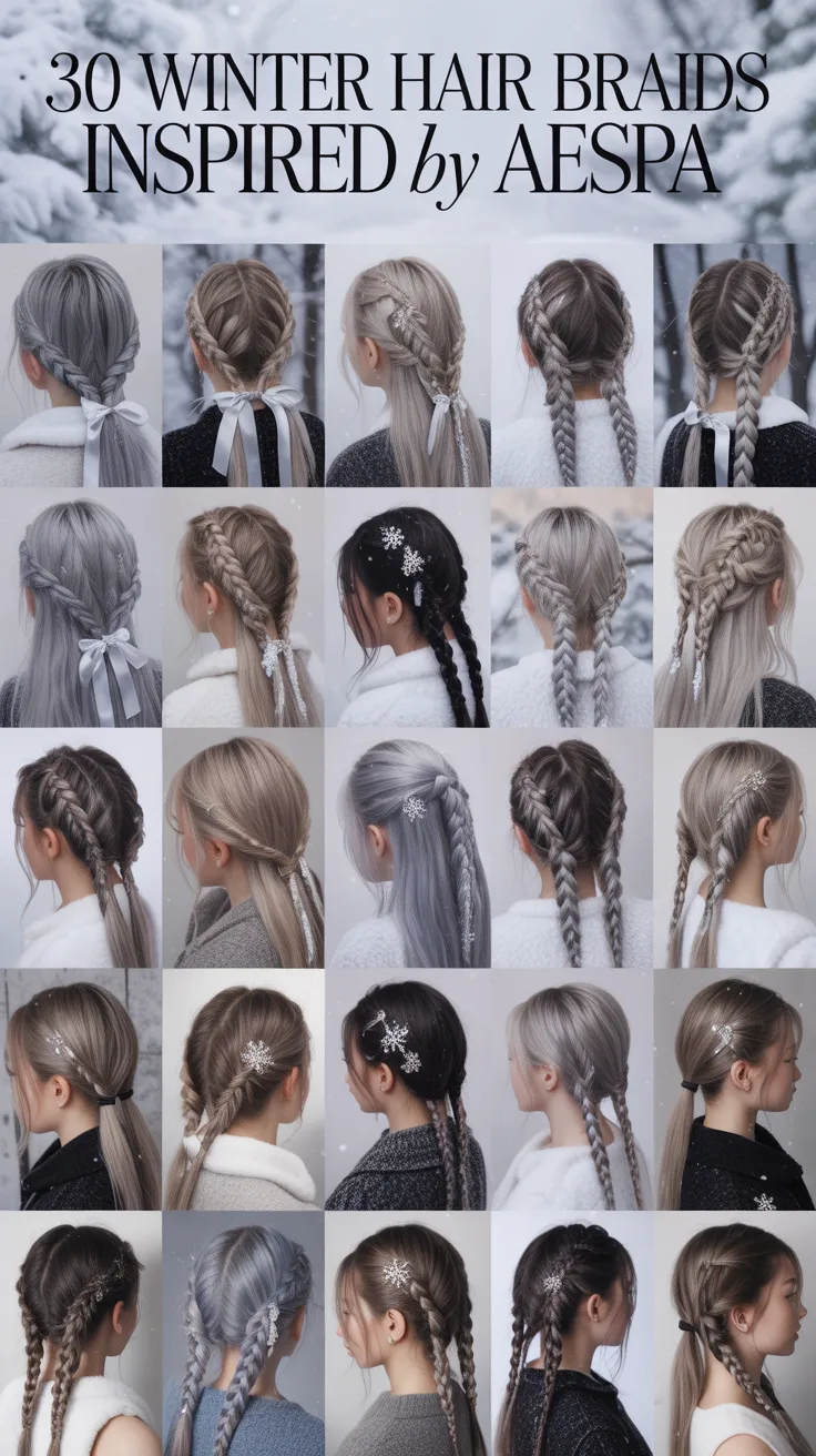 30 Winter Hair Braids Inspired by Aespa