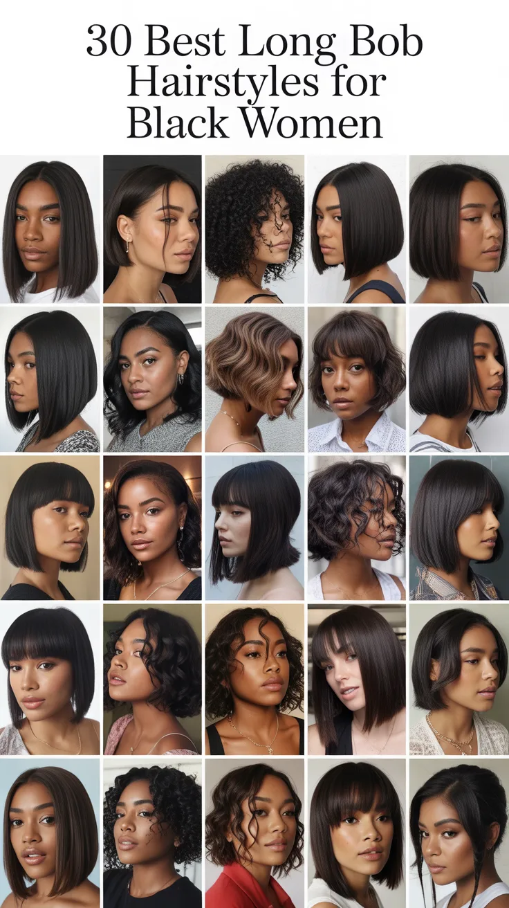 30 Best Long Bob Hairstyles for Black Women