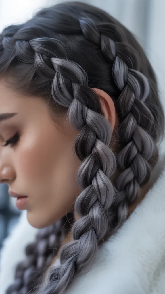 Smoky Charcoal Boxer Braids