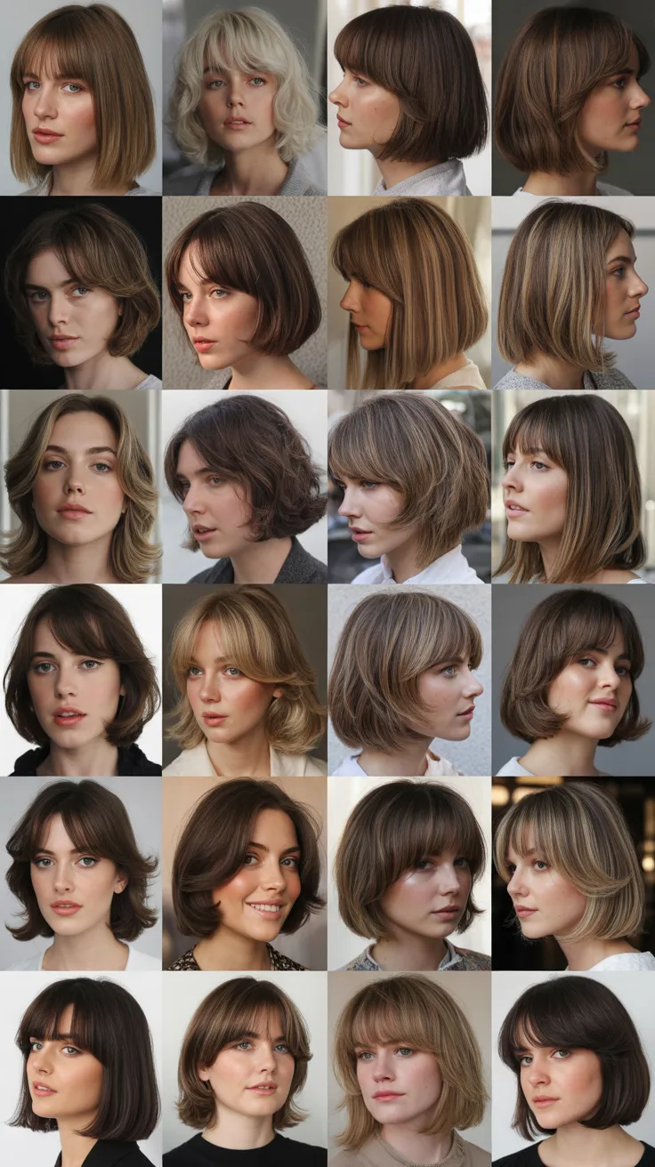 26 Beautiful Long Bob Hairstyles with Curtain Bangs