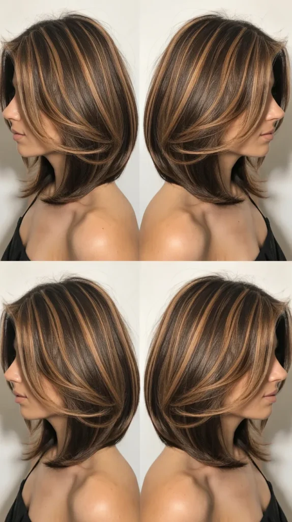 Long Bob with Highlights and Lowlights