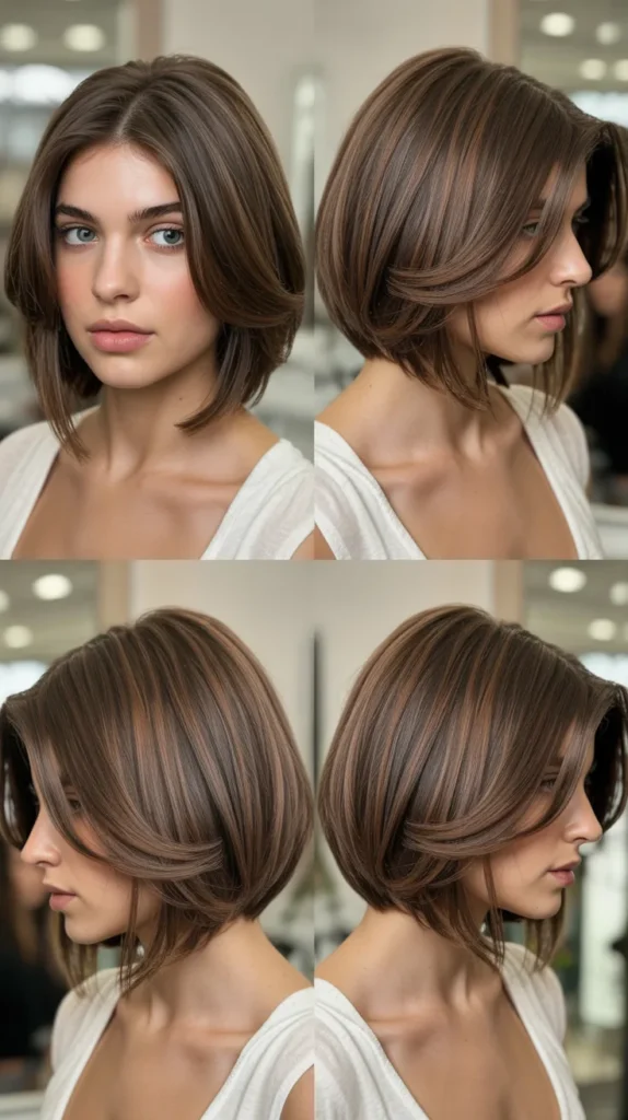 Inverted Layered Long Bob
