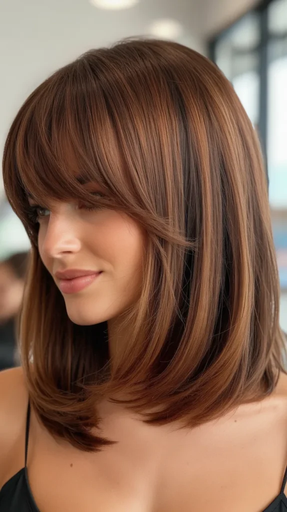 Long Bob with Layered Fringe