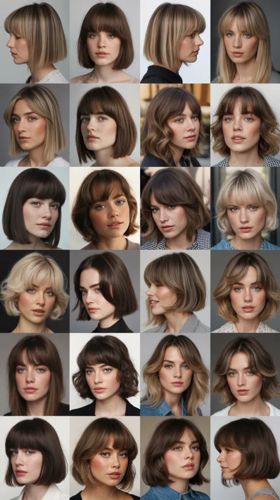27 Flattering Long Bob with Curtain Bangs Square Face