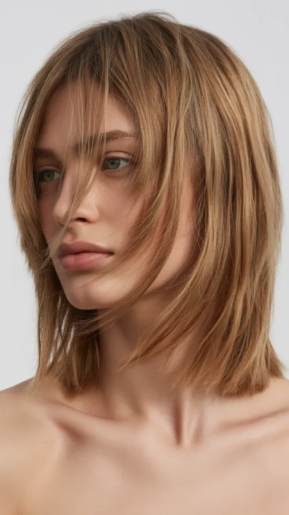 Tousled Bob with Piecey Curtain Bangs