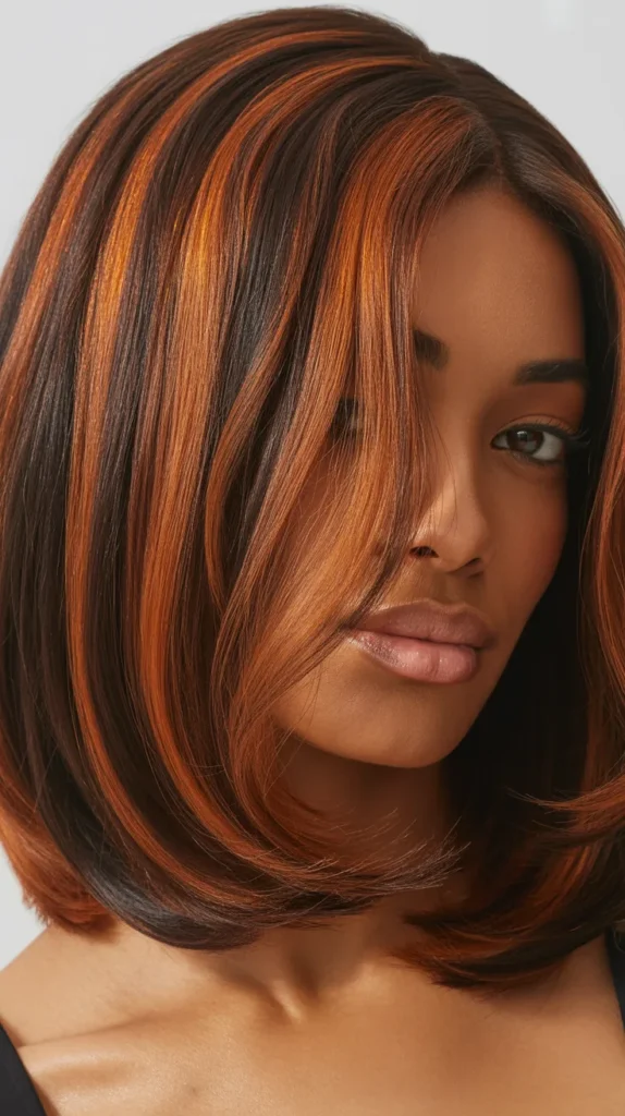 Long Bob with Copper Tones