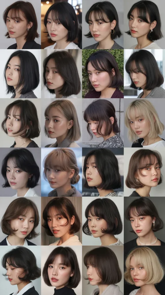 27 Best Long Bob with Curtain Bangs Korean Style