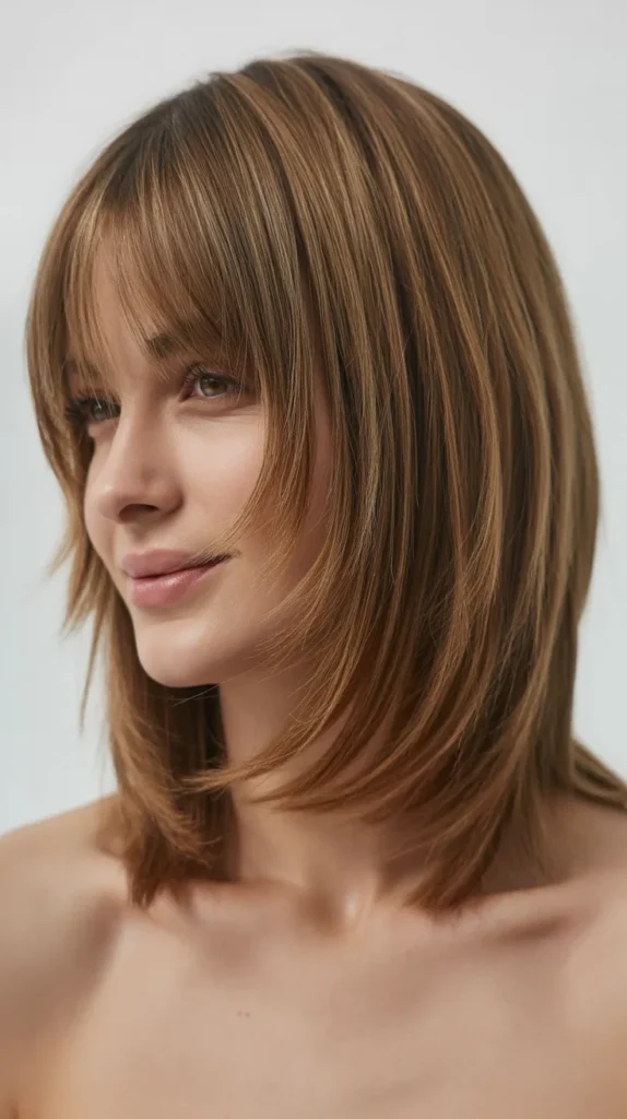 Shaggy Bob with Short Curtain Bangs