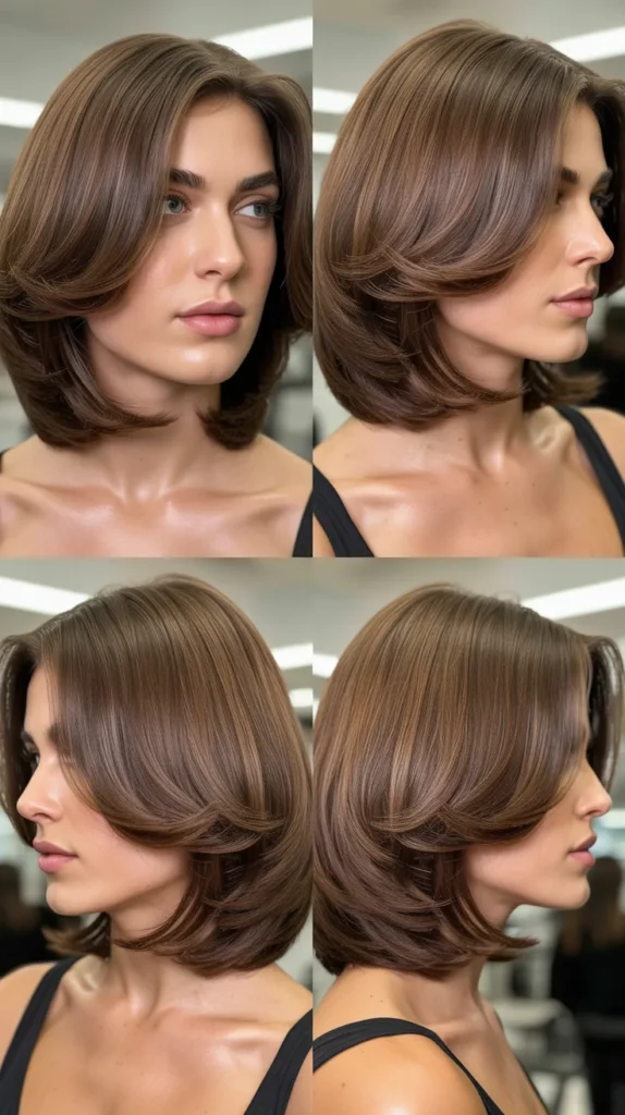  Layered Long Bob with Face-Framing Pieces